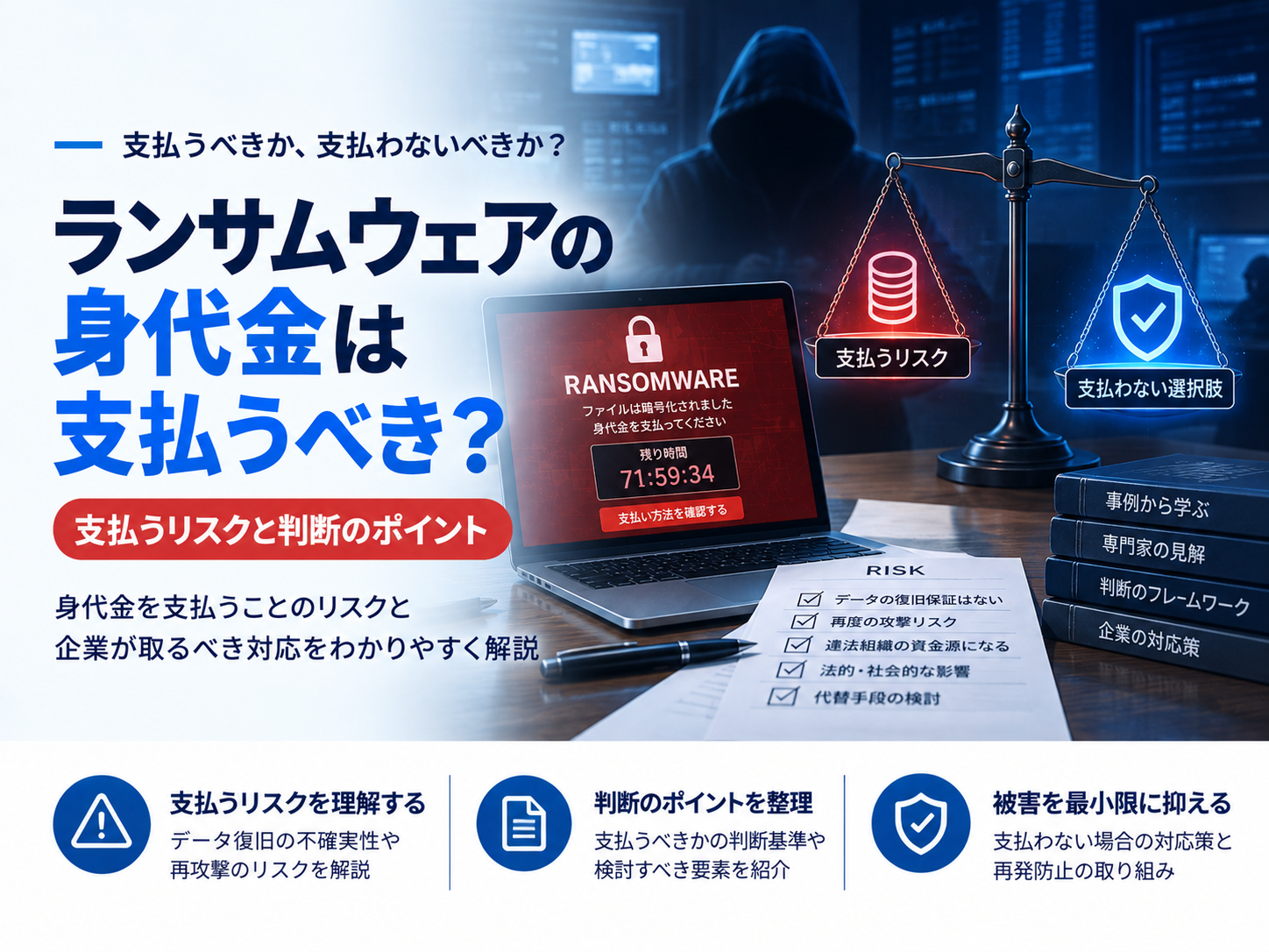 身代金は払うべきか？支払い前に確認すべきリスク