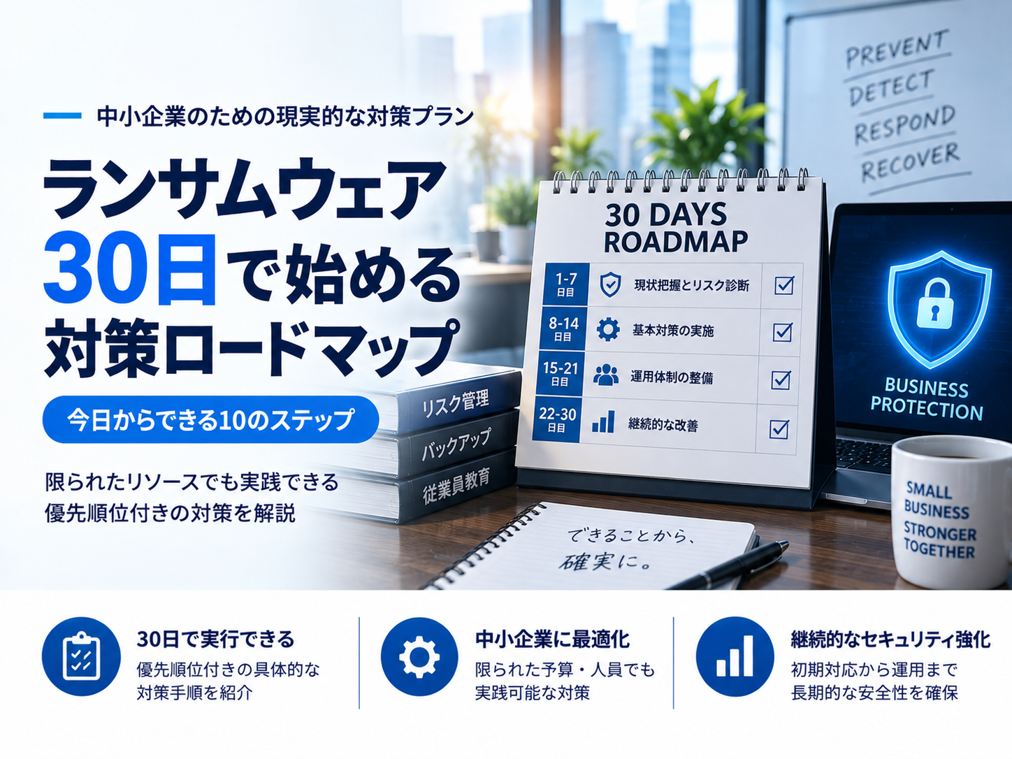中小企業向け：30日で始めるランサムウェア対策ロードマップ